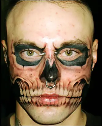 tattoo pic. Skull Face Tattoo: