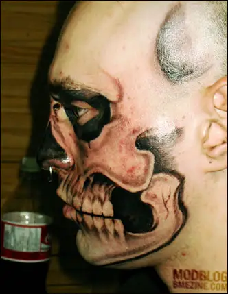 face tattoo. Skull Face Tattoo: The World#39;s